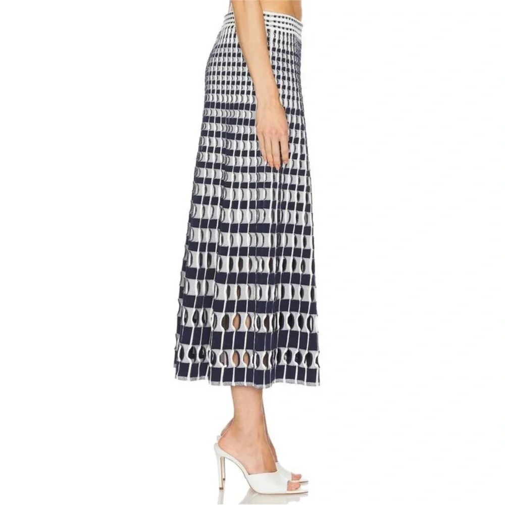 SIMKHAI Larken Midi Skirt in Midnight Multi - Picture 5 of 12